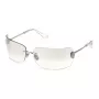 Philipp Plein naiste päikeseprillid SPP027V95579X - Ülisuur must raam, hallid läätsed, UV400 kaitse