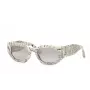 Philipp Plein naiste päikeseprillid SPP066M5109YL - Must/kuldne raam, hallid läätsed, 51/21/135 mm