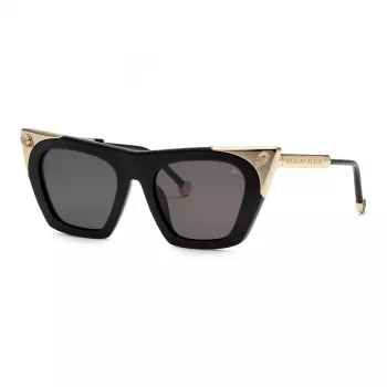 Philipp Plein naiste päikeseprillid SPP134S520700 kuldse tooniga metallraamiga, pruunide gradientläätsedega 52mm