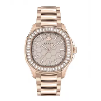Philipp Plein Women's The Skeleton Quartz Watch PWTAA0723 38mm Black Silicone