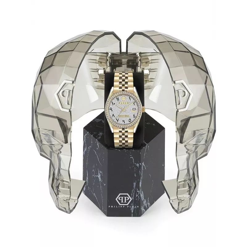 Philipp Plein naiste kell PW2BA0223 38mm roosakuldse tooniga roostevaba teras valge silikoon
