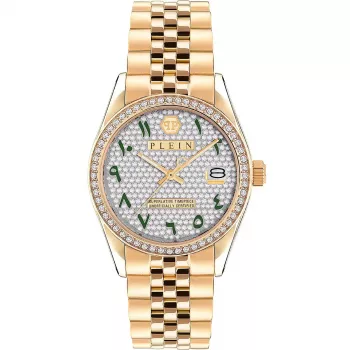 Philipp Plein naiste kell PW2BA0223 38mm roosakuldse tooniga roostevaba teras valge silikoon