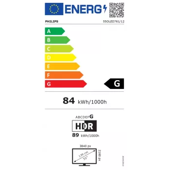 Philips 55OLED761/12 55-tolline (139 cm) 4K OLED Ambilight teler Dolby Vision ja Android TV-ga