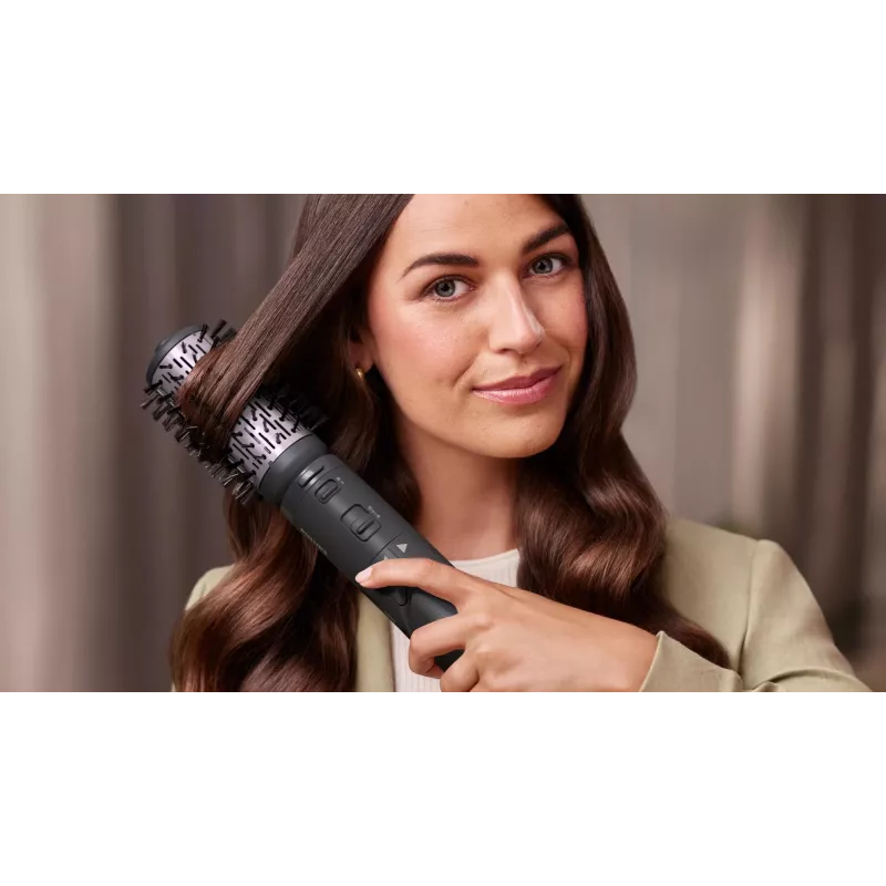 Philips 7000 Series BHA715/00 Hair Styling Curling Brush, Warm Grey/Pink, 1000W, 1.8m