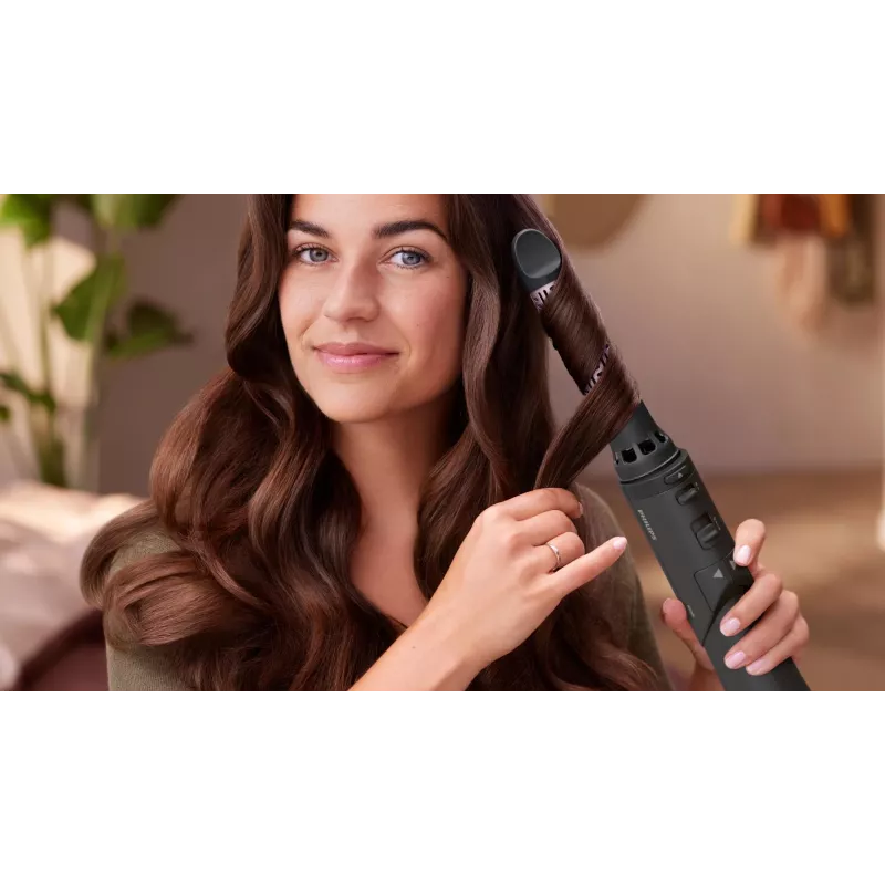Philips 7000 Series BHA715/00 Hair Styling Curling Brush, Warm Grey/Pink, 1000W, 1.8m