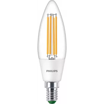 Philips Classic LED Candle Bulb 40W Equivalent E14 Warm White Clear