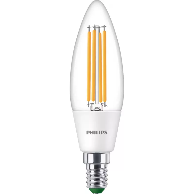 Philips Classic LED Candle Bulb 40W Equivalent E14 Warm White Clear