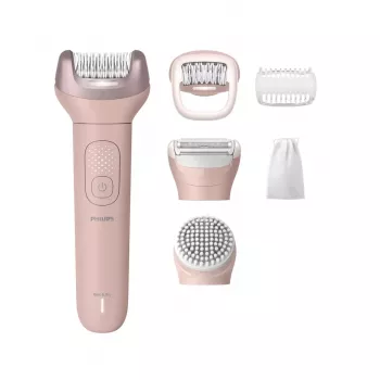 Philips Epilator Series 9000 BRE718/00 Juhtmevaba märg- ja kuivepilaator 32 pintsetiga, keraamiliste ketastega, Opti-Light, 2 kiirust, Li-ion aku, 40 min tööaeg, sisaldab optimaalse kontakti korki, õrna piirkonna korki, koorimiskinda, hoiukotti, puhastush