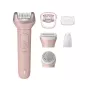 Philips Epilator Series 9000 BRE718/00 Juhtmevaba märg- ja kuivepilaator 32 pintsetiga, keraamiliste ketastega, Opti-Light, 2 kiirust, Li-ion aku, 40 min tööaeg, sisaldab optimaalse kontakti korki, õrna piirkonna korki, koorimiskinda, hoiukotti, puhastush