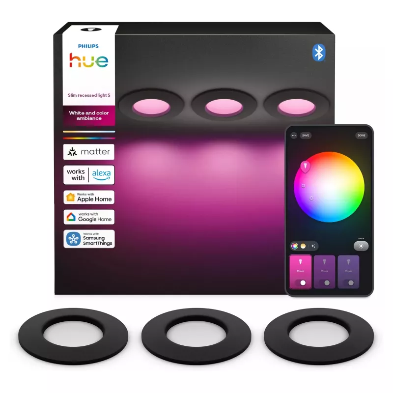 Philips Hue White & Color Ambiance Slim Recessed Light S x3 - Must