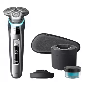 Philips S9975/55 SkinIQ märg- ja kuivrätikuga elektriline pardel – 360-D painduvad pead, 60 min tööaeg, kroom