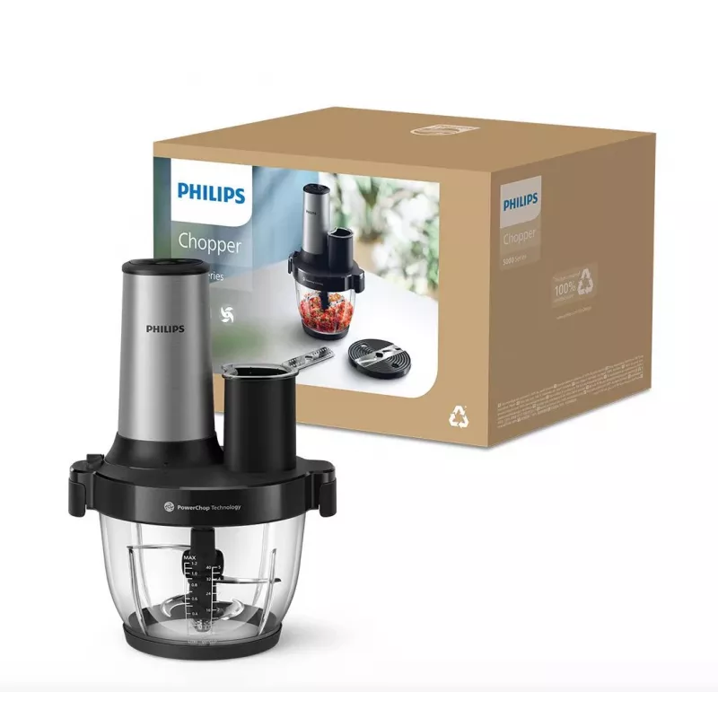 Philips Series 5000 Köögikombain Hakkur HR1504/00, 800 W, 2.1 L kauss, valge