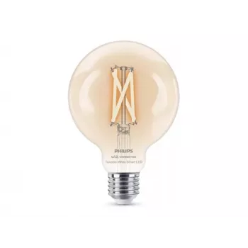 Philips Smart Wi-Fi G95 E27 nutikas LED-pirn, häälestatav valge 2700-6500K, 60W ekvivalent, läbipaistev