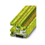Phoenix 3213962 PTI 2,5-PE push-in maandusklemmliist, 2,5 mm², rohekaskollane, DIN-liistule