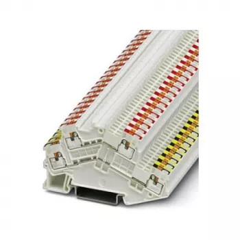 Phoenix 3214663 PTTBS 1,5/S-KNX kahetasandiline klemmliist KNX-võibusüsteemidele, Push-in-ühendus, must/punane ja valge/kollane