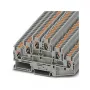Phoenix Contact PT 2,5-3L 3-tasandiline push-in klemmiplokk, 2,5 mm², 24 A, 500 V, hall