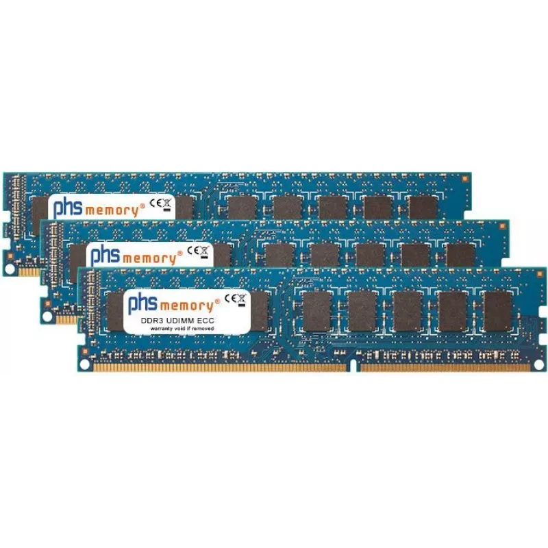 PHS-memory 24GB (3x8GB) DDR3 ECC UDIMM 1333MHz PC3-10600E kolme kanali komplekt Supermicro SuperServer 1026T-6RFT+ jaoks SP580315