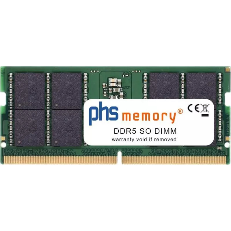 PHS-memory 64GB DDR5 SO-DIMM 5600MHz PC5-44800S Non-ECC Unbuffered sülearvuti RAM Asus VivoBook M1607GA-BS71-CB jaoks (SP621542)