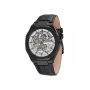 Pierre Cardin Men's Analog Quartz Watch CF.1002.LB.1 42mm Black Dial Leather Strap