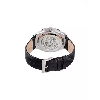 Pierre Cardin meeste kvartskell CF.1002.LB.2 42mm roostevabast terasest musta numbrilauga nahkrihm