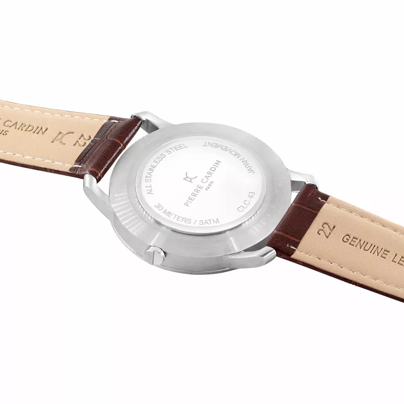Pierre Cardin meeste kvartsanaloogkell CLC.6000 43mm roostevabast terasest korpus mustast nahast rihm