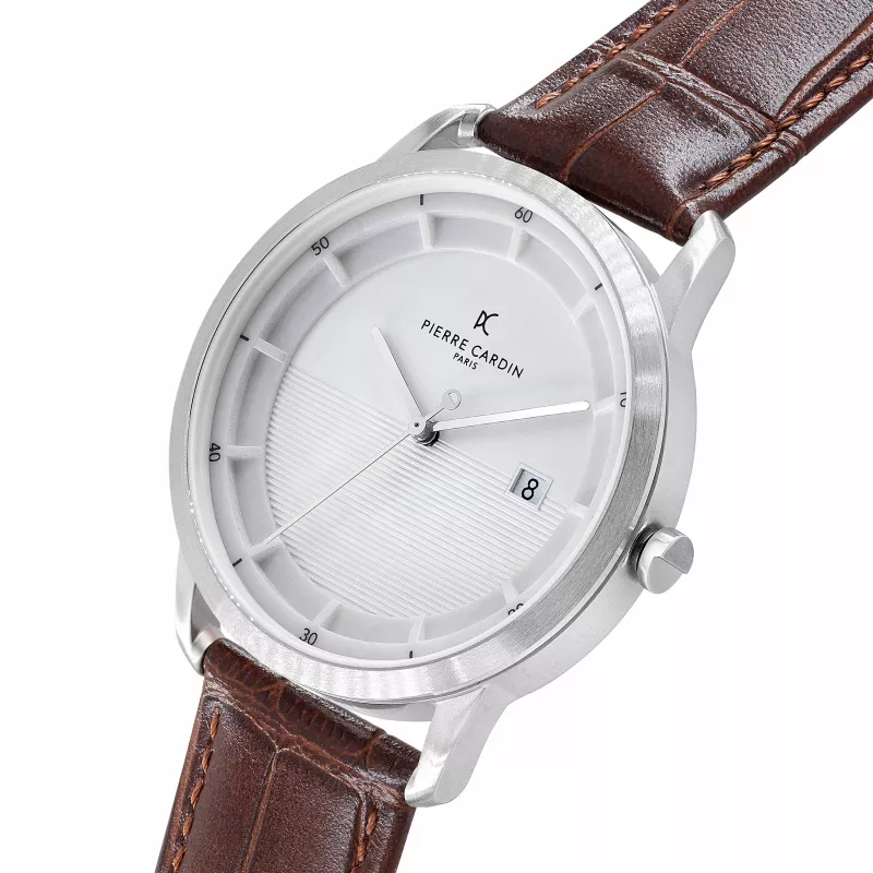 Pierre Cardin meeste kvartsanaloogkell CLC.6000 43mm roostevabast terasest korpus mustast nahast rihm