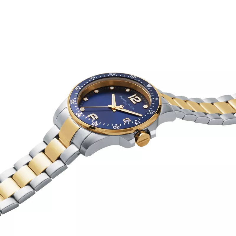 Pierre Cardin meeste kvartskell CNI.0031 40mm roostevabast terasest korpus musta numbrilaud ja nahkrihm