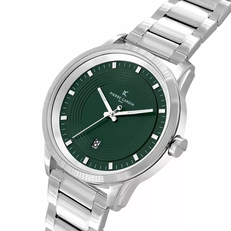Pierre Cardin meeste käekell CCP.5028 (45mm) roostevabast terasest korpus, must sihverplaat, nahast rihm