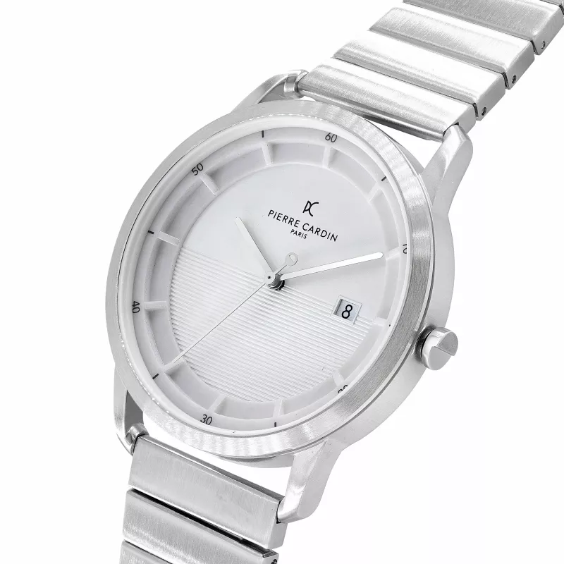 Pierre Cardin meeste käekell CLC.6001 43mm roostevabast terasest kvartsanaloog musta numbrilaud ja nahkrihm