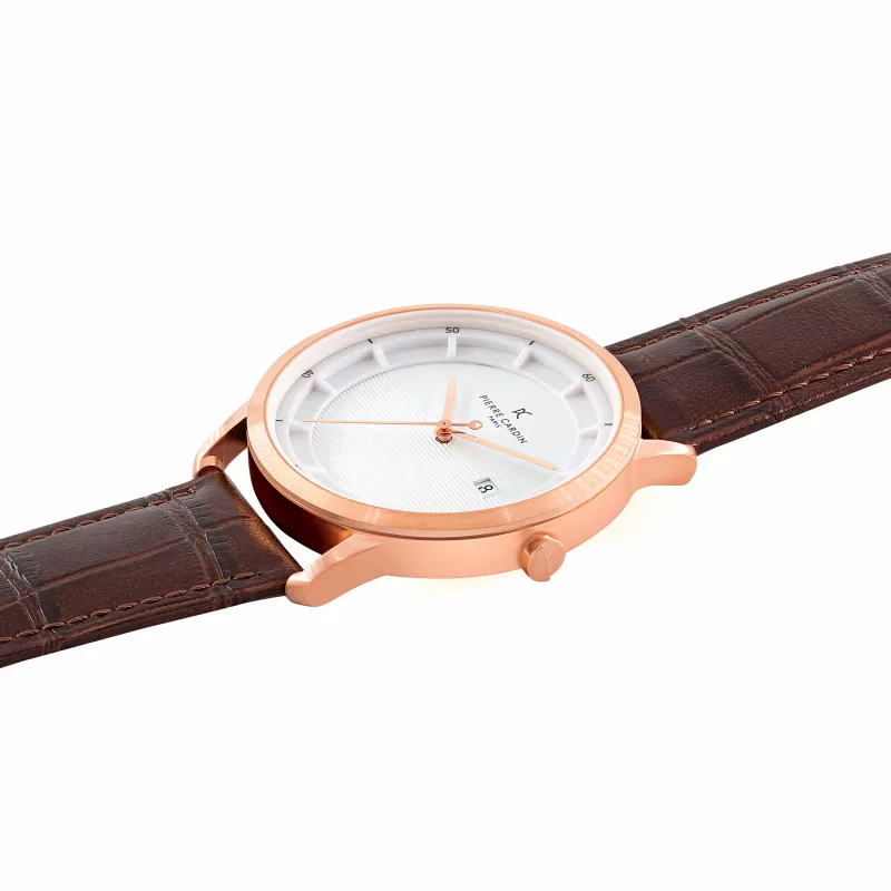 Pierre Cardin meeste käekell CLC.6003 43mm roostevaba teras must sihverplaat ehtne nahkrihm