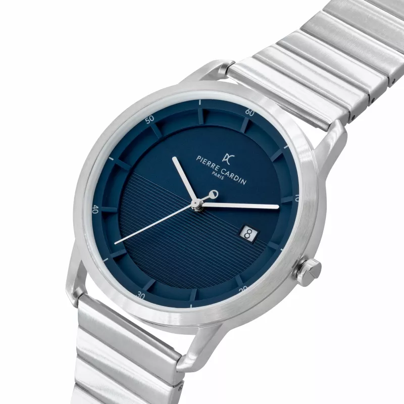 Pierre Cardin meeste käekell CLC.6005 43mm roostevabast terasest kvartsanaloog musta numbrilaud ja nahkrihm