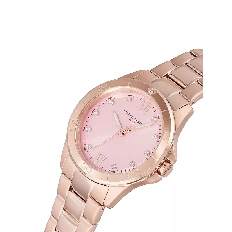 Pierre Cardin naiste CF.1009.MR.1 kvarts-analoogkell 34mm roosakuldne roostevaba teras
