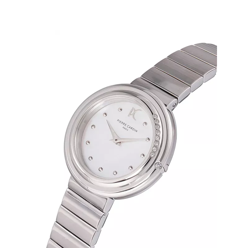 Pierre Cardin naiste CF.1010.MS.1 kvarts-analoogkell 32mm hõbedane roostevabast terasest Milanese võrk-käevõru