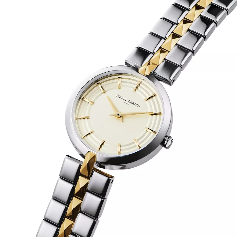 Pierre Cardin Naiste kvartskell CF.0707.SU.G 32mm hõbedane roostevabast terasest Milani käevõru
