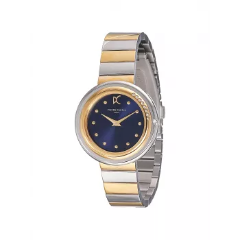 Pierre Cardin naiste käekell CF.1010.MU 32mm kvarts-analoog hõbedase numbrilaua ja pruuni nahkrihmaga