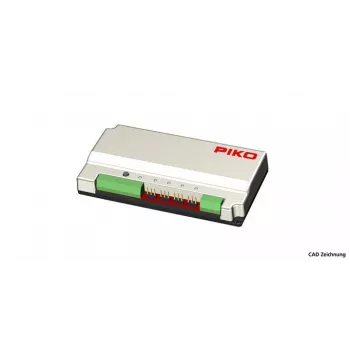 PIKO 55276 Servo-dekooder, 4 väljundit, DCC, reguleeritav kiirus ja lõppasendid, jootepadjad