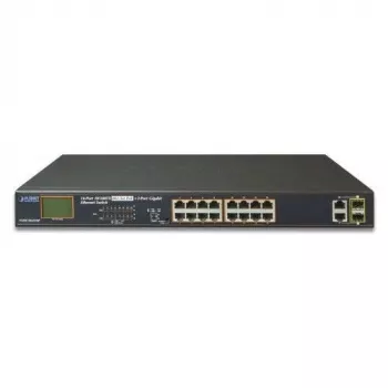 PLANET FGSW-1822VHP 18-pordine hallatav PoE+ kommutaator 16x Fast Ethernet ja 2x Gigabit Combo üleslingiga