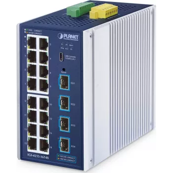 PLANET IGS-4215-16T4X Industrial L2/L4 Managed Switch - 16 Ports 10/100/1000 + 4 SFP