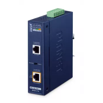 PLANET IPOE-176 tööstuslik PoE pikendaja, 1-port Gigabit PoE++ kuni 4-port PoE+ (IP30)