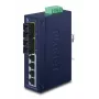 PLANET ISW-621TS15 Industrial Unmanaged L2 Fast Ethernet Switch with 4x 10/100 + 2x 100Base-FX SC Multi-mode, DIN-Rail/Wall-Mount, -40 to 75°C