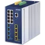 PLANET TSN-6325-8T4S4X tööstuslik L3 haldatav TSN kommutaator 8x GbE RJ45, 4x 1G/2.5G SFP, 4x 10G SFP+