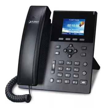PLANET VIP-1260PT kõrglahutusega värviline PoE IP-telefon 3MP kaameraga, 6-realise LCD-ga, must