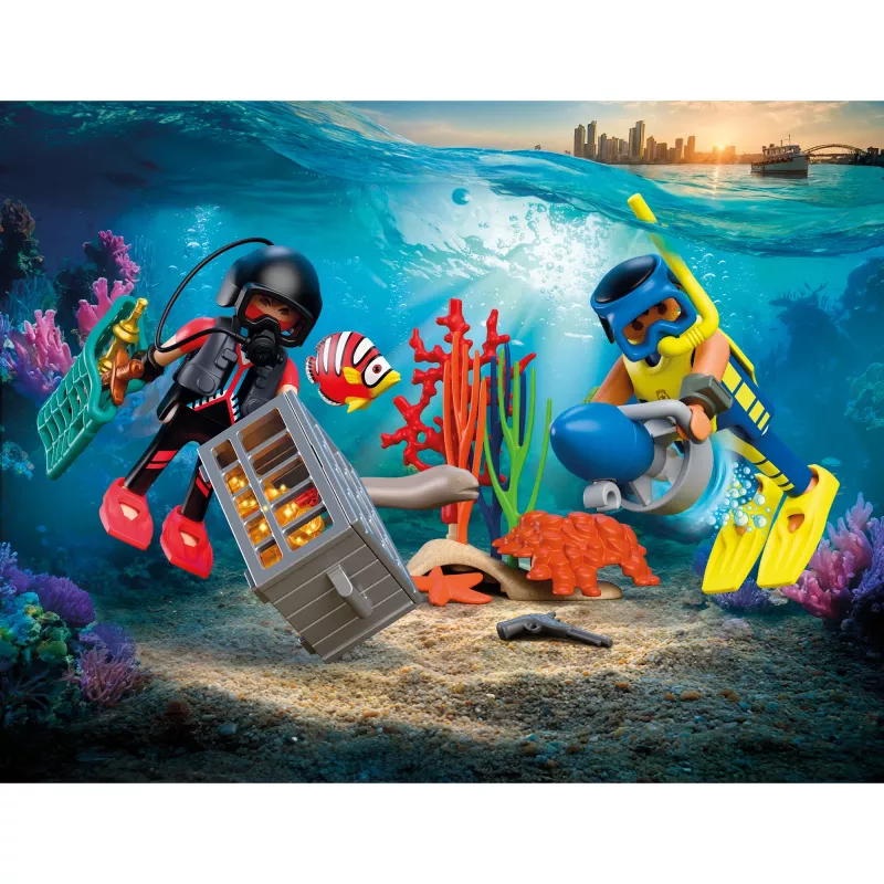 PLAYMOBIL 72078 City Action Police Diver with Treasure