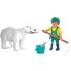 Playmobil 72090 Animals & Friends Zoo: Polar Bear and Zookeeper