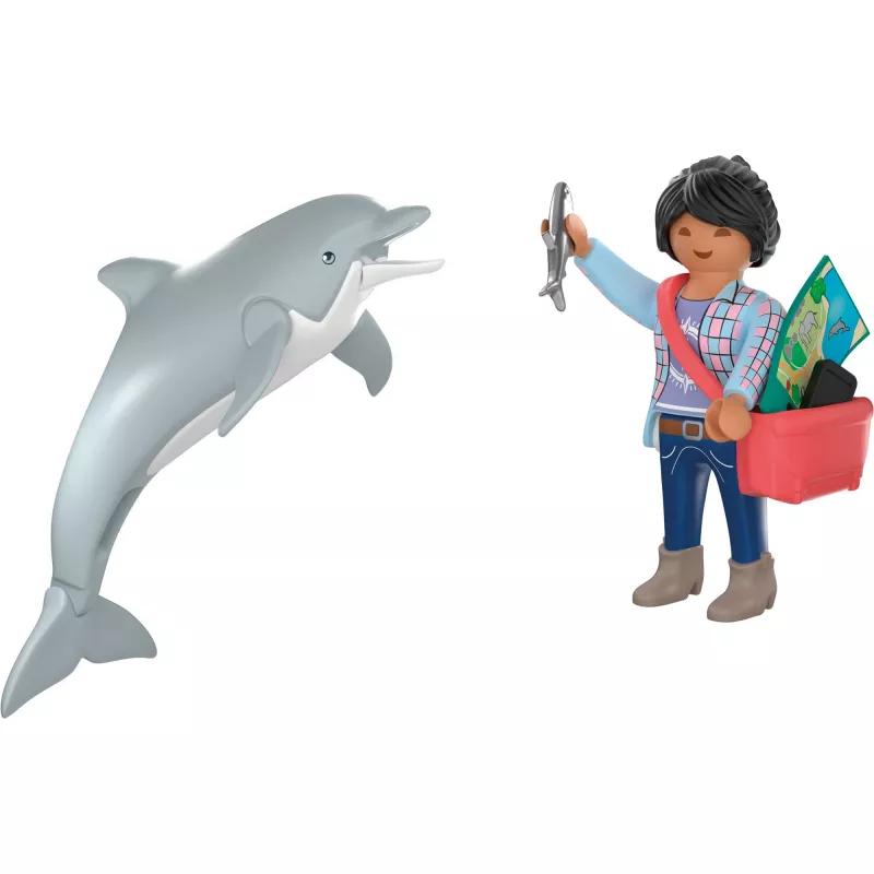 PLAYMOBIL 72091 Animals & Friends Zoo Dolphin and Visitor