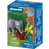 Playmobil 72092 Animals & Friends Zoo: Baby Elephant and Zookeeper