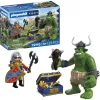 PLAYMOBIL Knights 72116 Troll with Lion Knight's Treasure