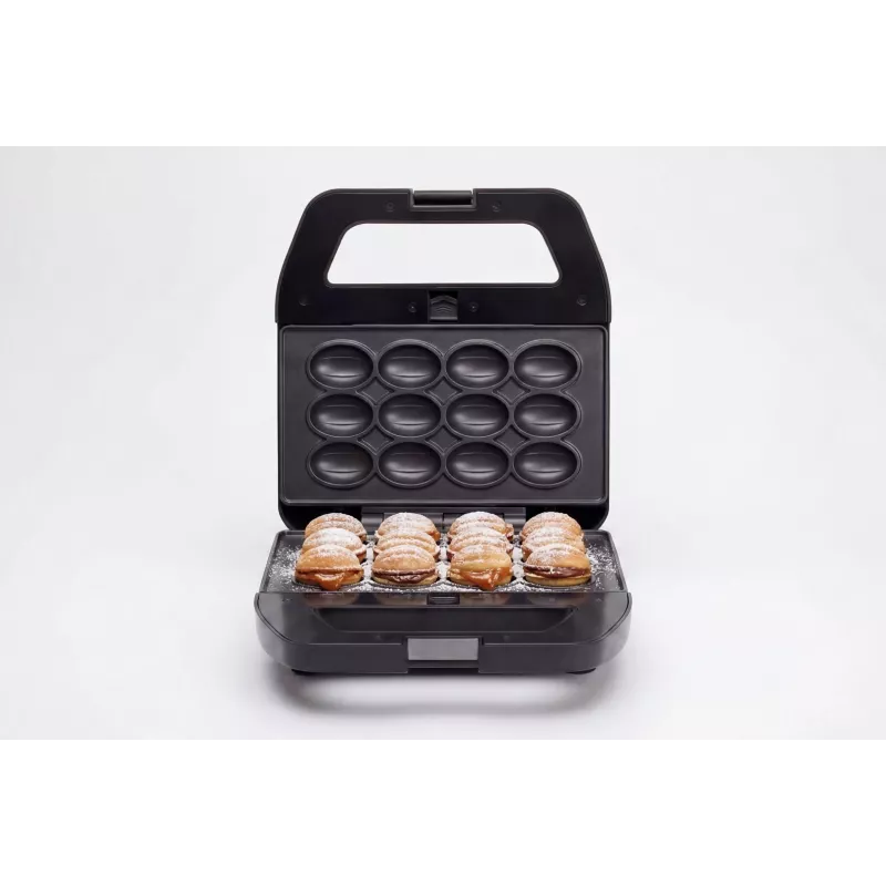 PMS 4-in-1 MELTO Võileivagrill vahetatavate plaatidega võileiva, vahvli, grilli, küpsise/pähkli jaoks, 800W, must/hõbedane