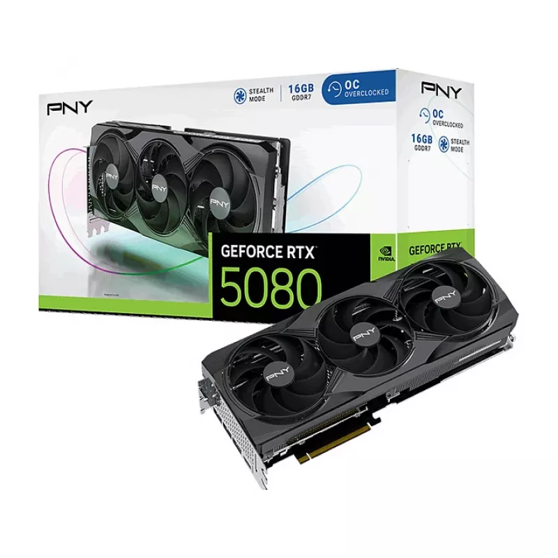 PNY GeForce RTX 5080 OC Graafikakaart - GeForce RTX 5080