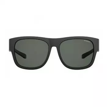 POLAROID ANCILLARIES PLD9010S003 Unisex Ristkülikukujulised Päikeseprillid - Must/Hall - Polariseeritud UV400